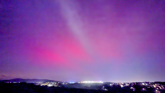 Polarlichter über Hessen: Eure Fotos