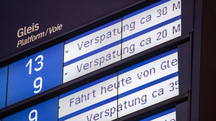 Bahn Pünktlichkeit im Mai über 60 Prozent