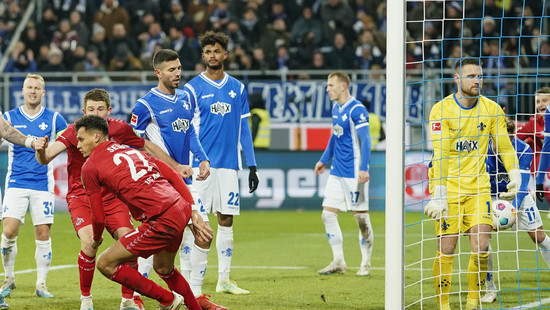 Darmstadt 98 verliert gegen Tabellenschlusslicht Köln mit 0:1
