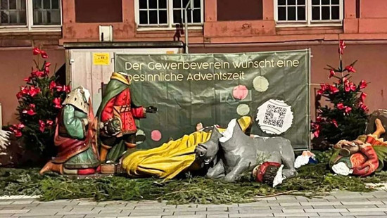 Maria, Josef und Könige: Weihnachtsfiguren in Rüsselsheim geköpft