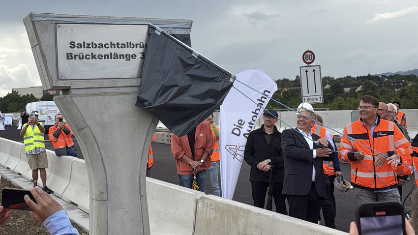 Aufatmen rund um Wiesbaden: Salzbachtal-Brücke wieder komplett frei