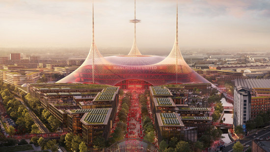 Megastadion für Manchester United mit 100.000 Plätzen