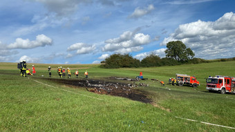 Sportflugzeug bei Raboldshausen abgestürzt - Zwei Menschen sterben