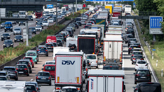 Viel Stau für Pendler in der Rhein-Main-Region