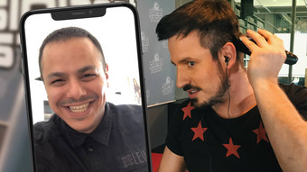 facetime-frisör: deniz macht den selbsthaarschnitt