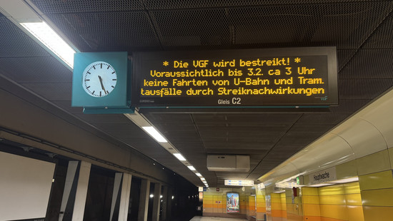 Warnstreik bei Bus und Bahn in Hessen: S-Bahnen in Frankfurt