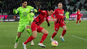 Bundesliga: Eintracht Frankfurt spielt 2:2 gegen Wolfsburg