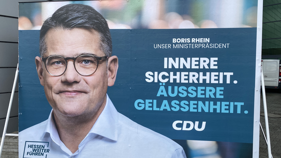 CDU präsentiert in Fulda Wahlkampfauftritt: neue Farbe, neue Slogans