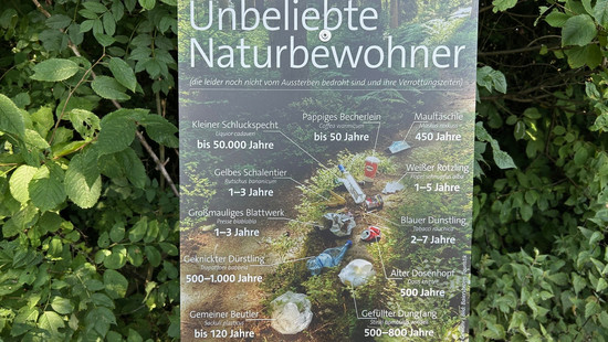 Bad Homburg kämpft gegen Müll im Wald: Kreative Plakat-Kampagne