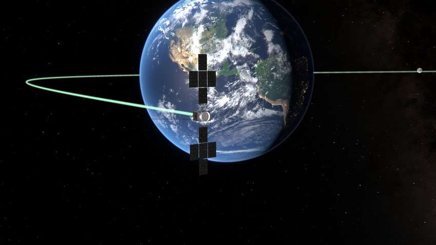Satelliten-Vorbeiflug an Mond und Erde geglückt