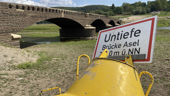 Seltene Sehenswürdigkeit: Edersee-Atlantis taucht wieder auf