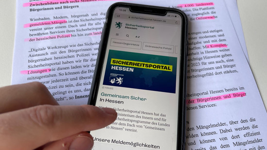 Sicherheitsportal in Hessen: Knapp 4.000 Mängel seit Start gemeldet