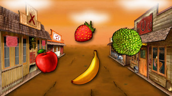 games - früchte-cowboy