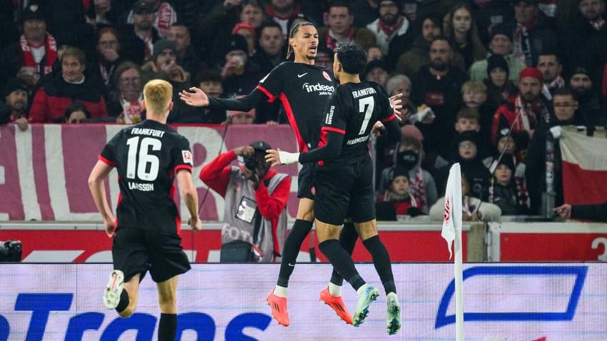 Eintracht Frankfurt zittert sich zu 3:2-Sieg bei Vizemeister Stuttgart