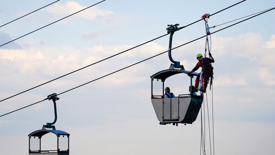 Seilbahn in Rüdesheim stehen geblieben: 41 Passagiere gerettet