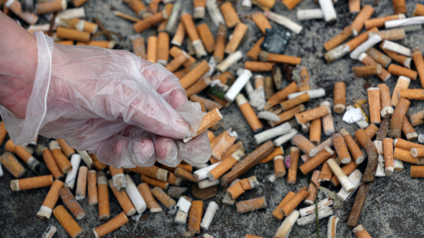 In Melsungen werden Kippen gesammelt und gezählt