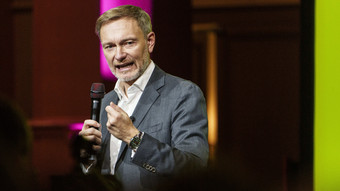 Bundestagswahlkampf: FDP-Chef Christian Lindner in Frankfurt