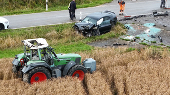 Traktorunfall in Heidenheim: Zwei Kinder schwer verletzt