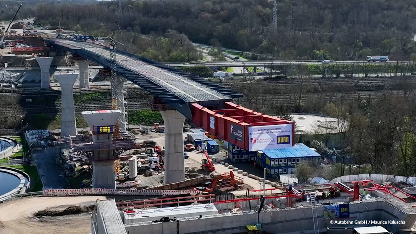 Neubau der Salzbachtalbrücke bei Wiesbaden geht in finale Phase