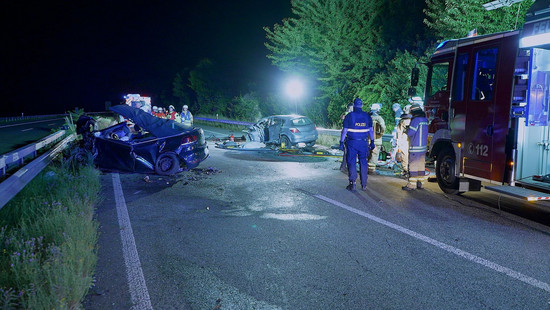 Drei Tote bei Geisterfahrer-Unfall auf der B9 bei Römerberg