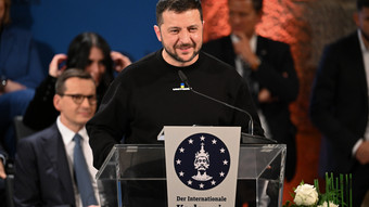 Ukrainischer Präsident Selenskyj in Deutschland: Karlspreis