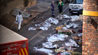 74 Tote bei Großbrand in Gebäude in Johannesburg