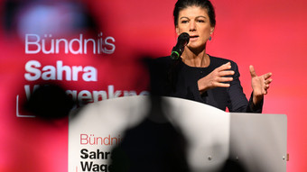 Wagenknecht-Auftritt in Kassel: "Diese Ukraine-Politik ist unsäglich"