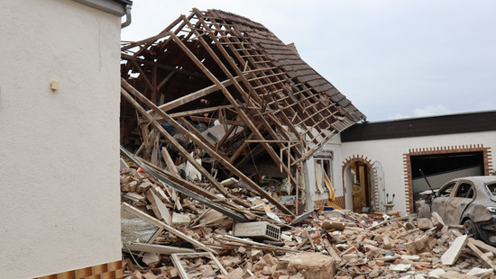 Verletzte bei Hauseinsturz: Explosion in Ubstadt-Weiher