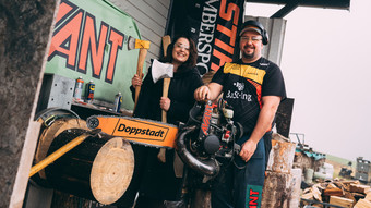 Yetzt kommt Yella: Sportholzfällen - Timbersports mit Danny Martin