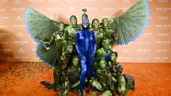 heidi klum: als pfau zu halloween