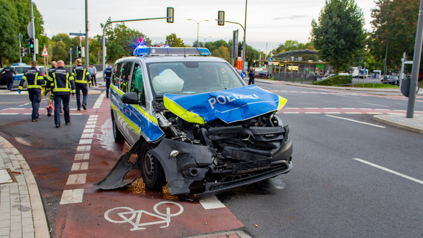 Unfall mit Streifenwagen in Fulda: Vier Verletzte