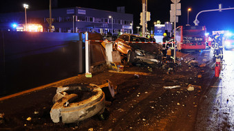Schwerer Busunfall in Kleinostheim: Zwei Verletzte
