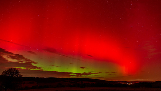 Polarlichter in Hessen: Hier gab es Nordlichter am Himmel zu sehen