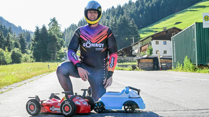 150 Stundenkilometer: Hesse knackt Tempo-Rekord auf Bobbycar